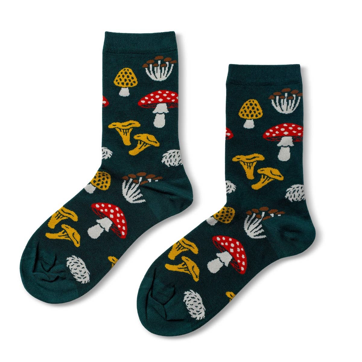 Forest Fungi Mushroom Crew Socks | Forager Gift | Small