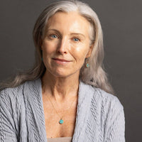 Turquoise 14K Gold Filled Round Pendant Necklace