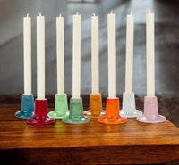 BRITISH COLOUR STANDARD - Glass Candleholder in Spanish Orange