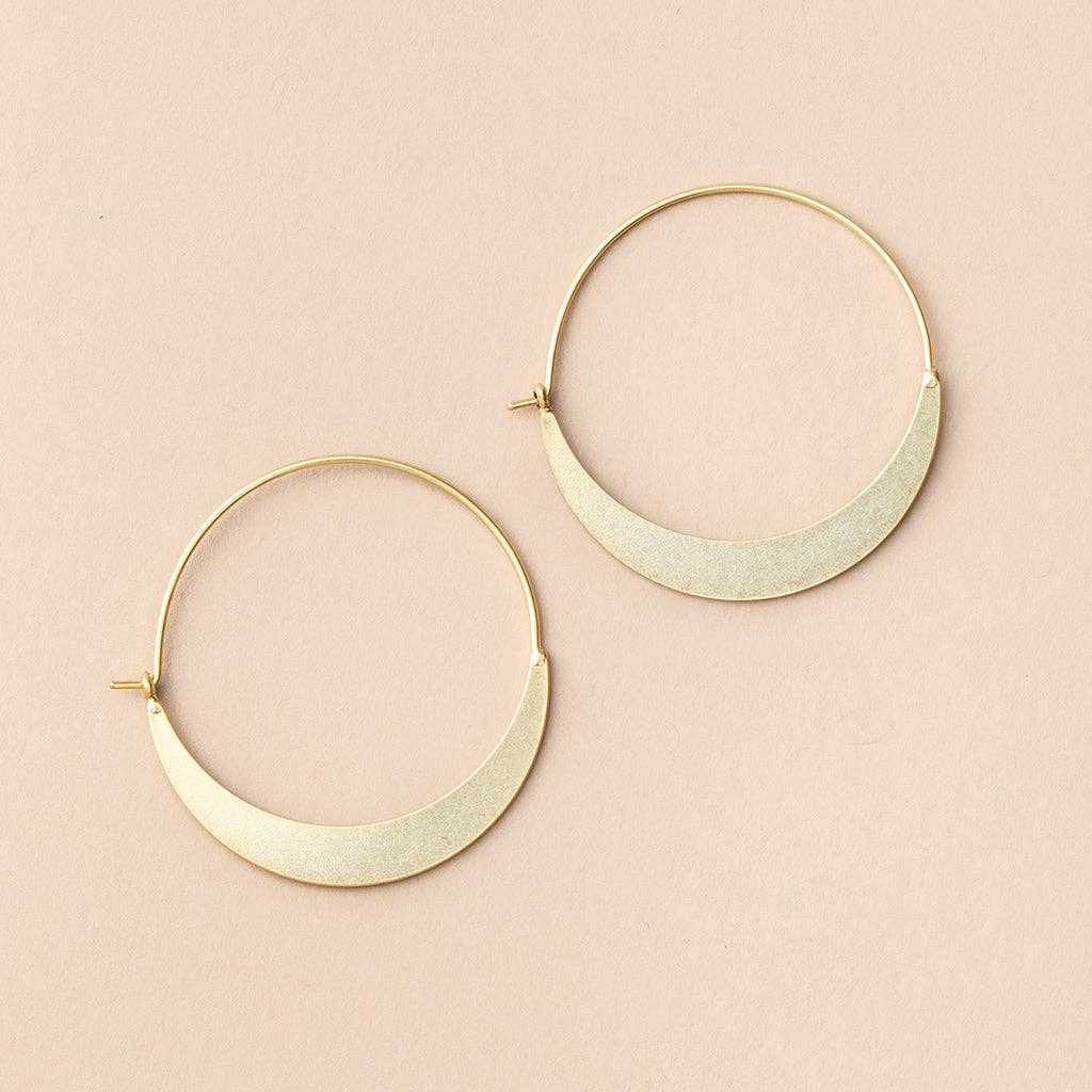 Refined Earring Collection - Crescent Hoop/Gold / Scout