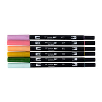 Dual Brush Pen Art Markers, Teatime, 6-Pack