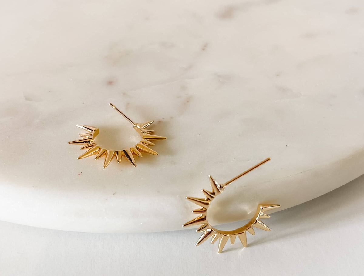 Mikel 18k Gold Stud Earrings / Bella Rey