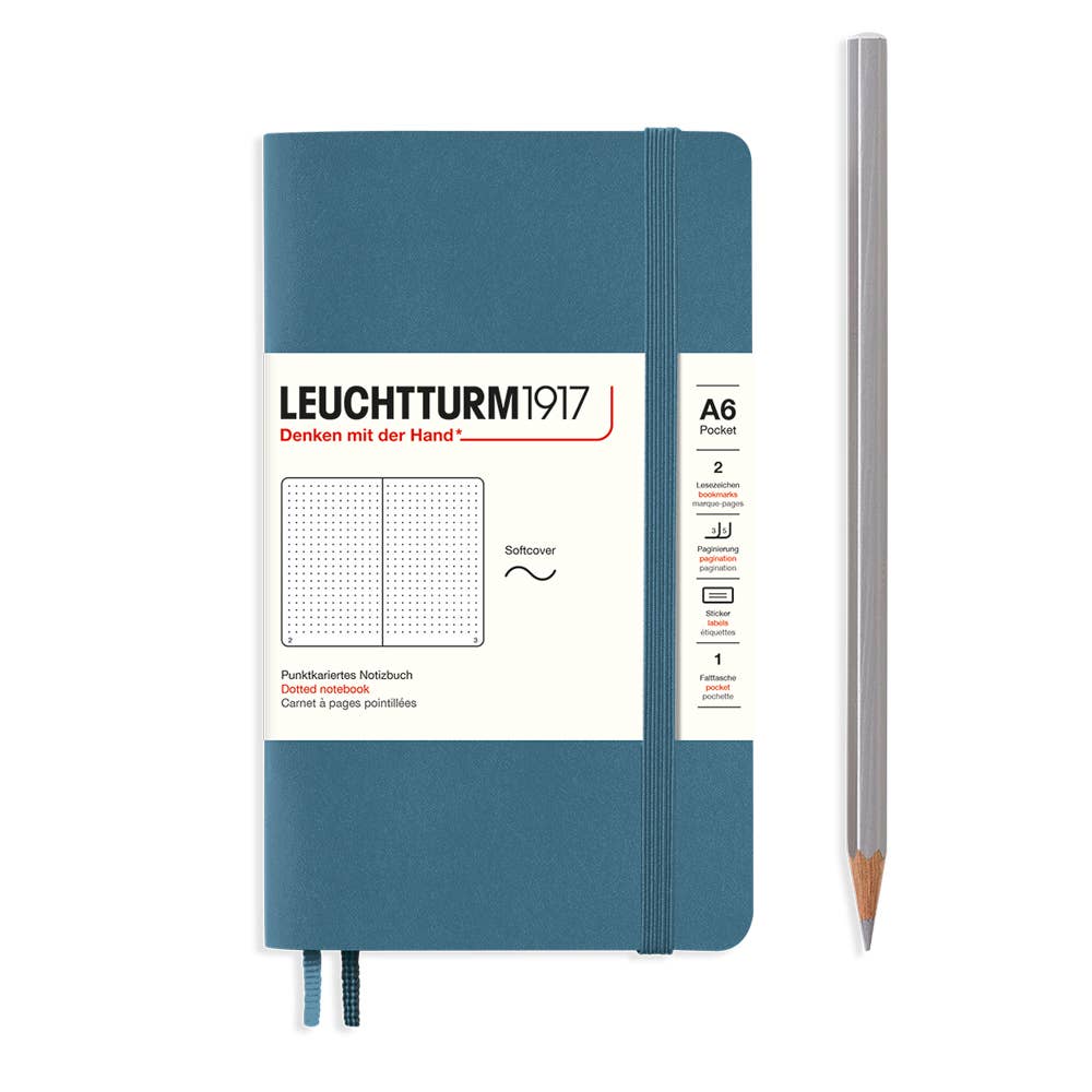 Leuchtturm 1917 A6 Softcover Pocket Sketchbooks - Dotted, Ruled - Various Colors