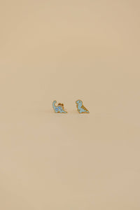 Dinosaur Enamel Flat Back Kids Earrings
