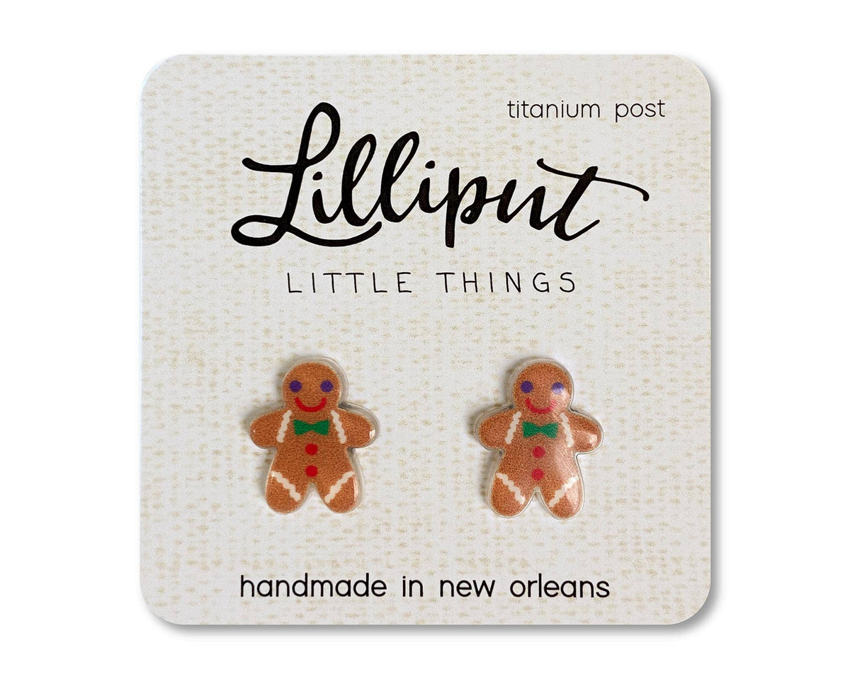 Gingerbread Man Earrings / Lilliput