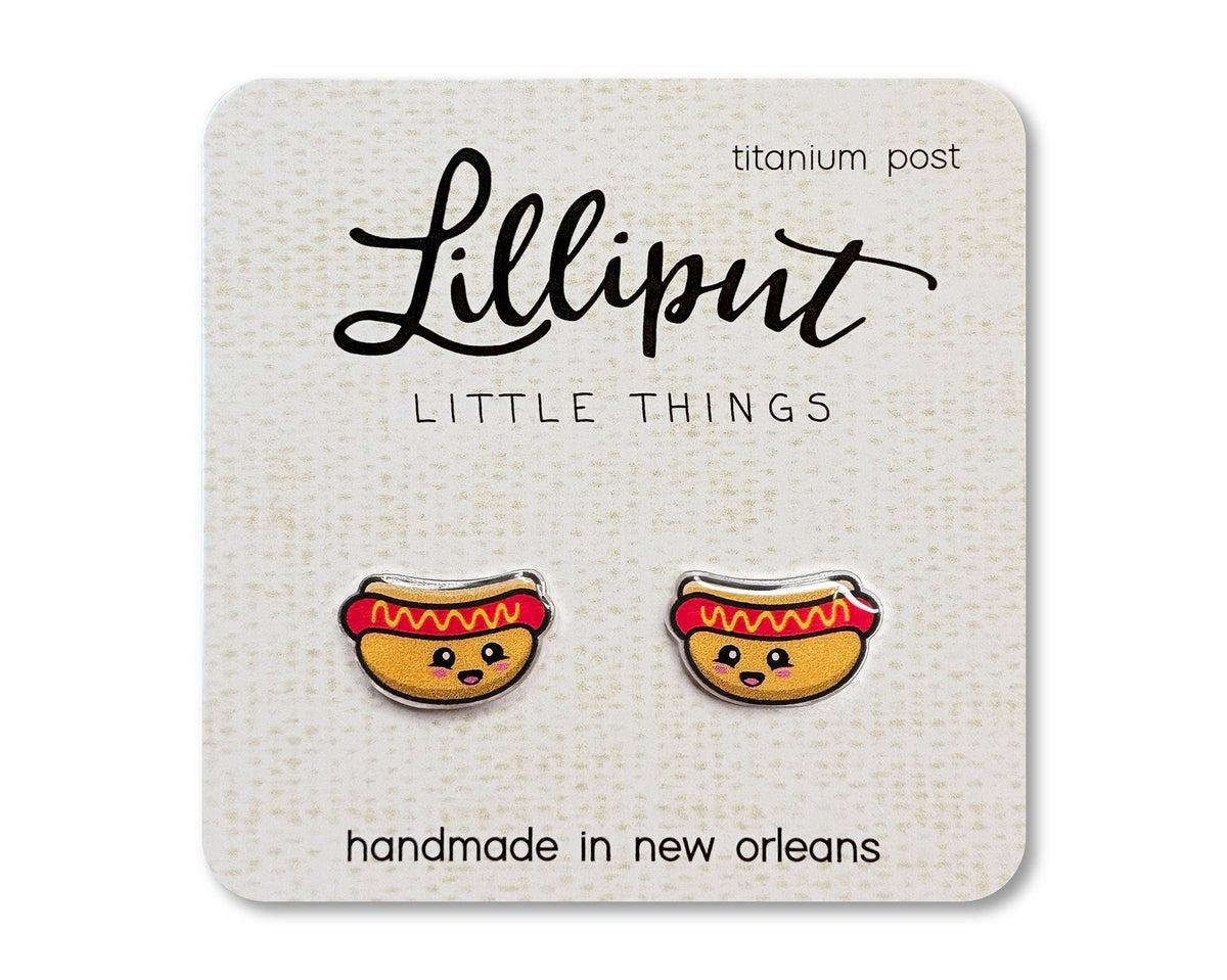 Kawaii Hot Dog Earrings / Lilliput