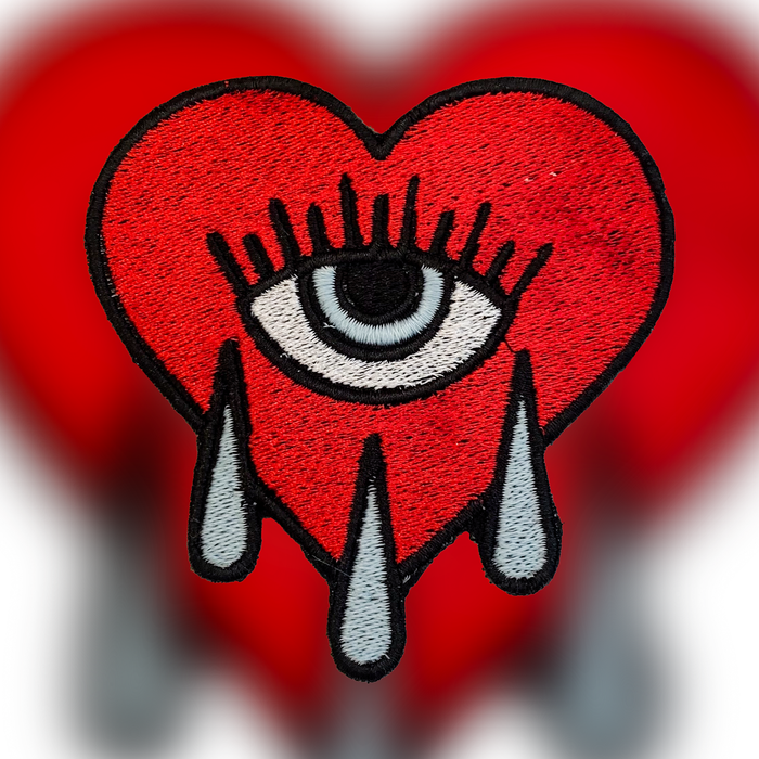 Embroidered Patch - Crying Heart