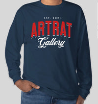 ArtRat Gallery Cotton Long Sleeve T-Shirt - Navy