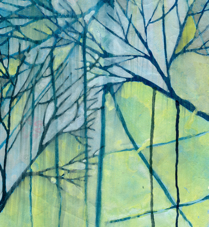 Broken Geometry — Original Artwork by Nancy Tobin - Framed