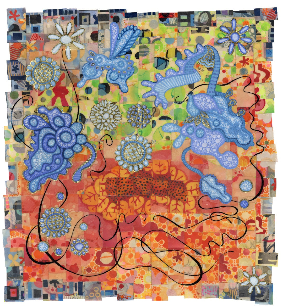 Funkification — Original Artwork by Nancy Tobin - Abstract Collage