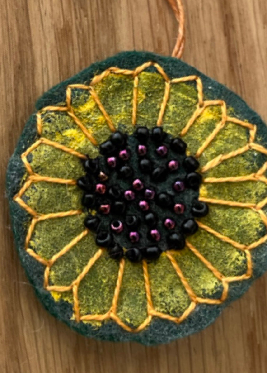 Sunflower Pin by Sadie Rothenberg