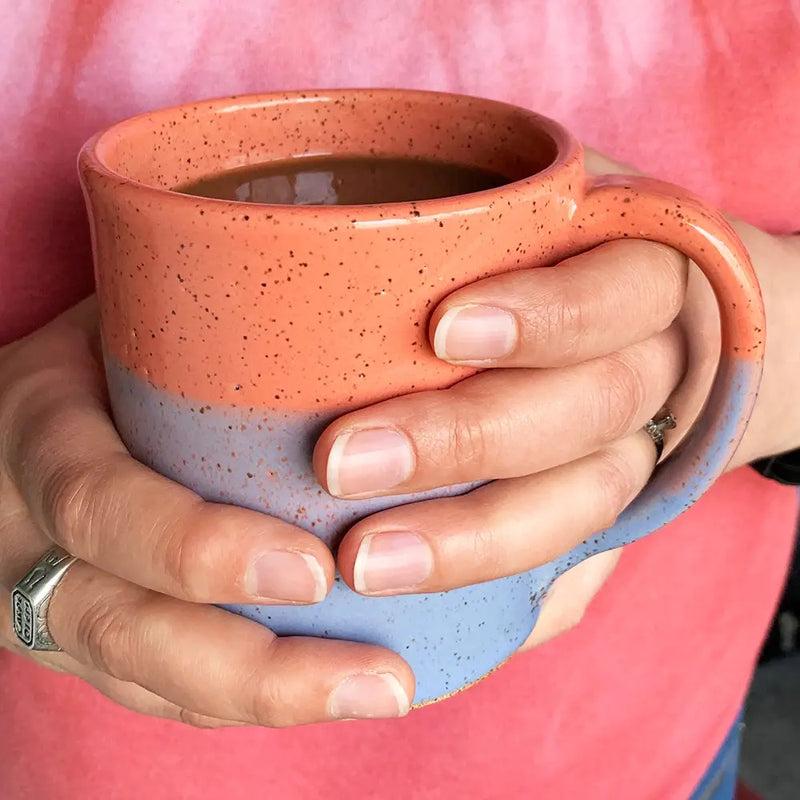 Bella Joy Stoneware Mug - Teal and Coral