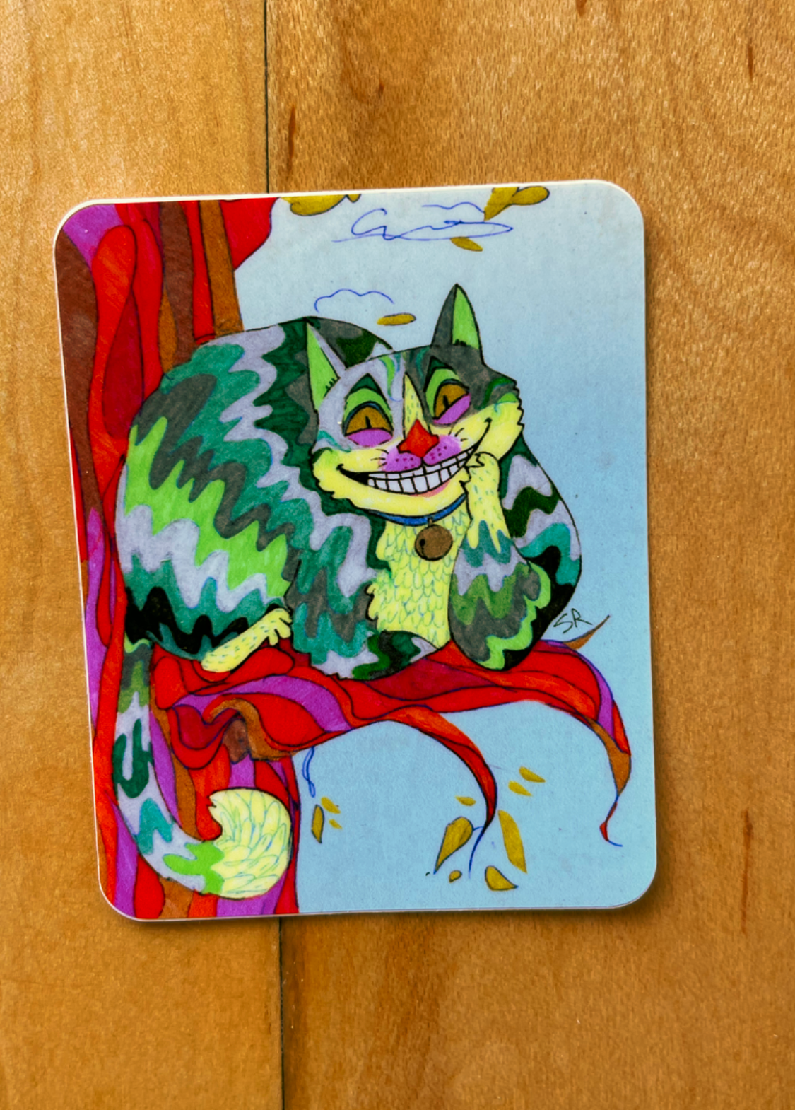Cute Cheshire Cat Sticker - Waterproof Vinyl