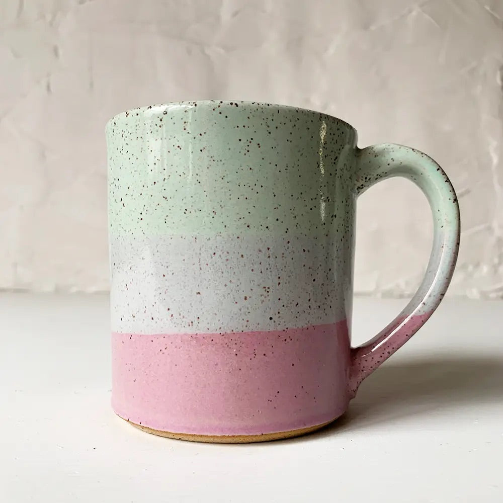 Bella Joy Stoneware Mug -  MInt and Pink