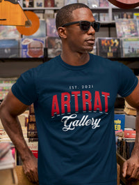 ArtRat T-shirt - Navy - All Cotton Classic Style