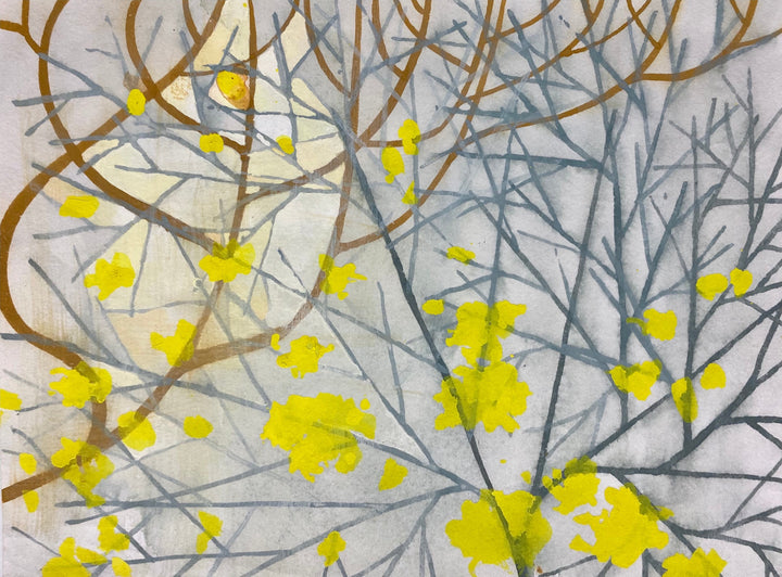 Forsythia — Original Artwork by Nancy Tobin - Abstract Landscape