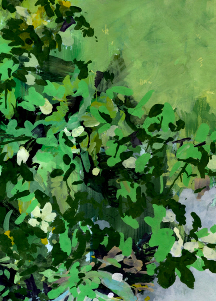 Sidewalk Study — Original Artwork by Nancy Tobin - Framed