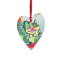 Cheshire Cat Wooden Ornament