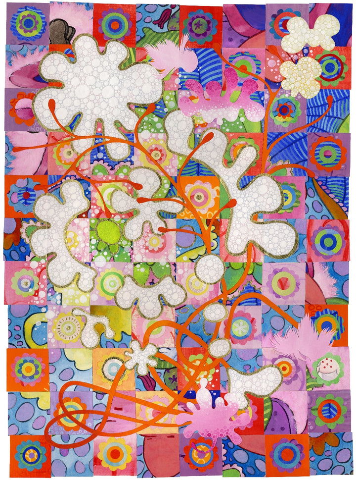 Flirt — Original Artwork by Nancy Tobin - Abstract Collage