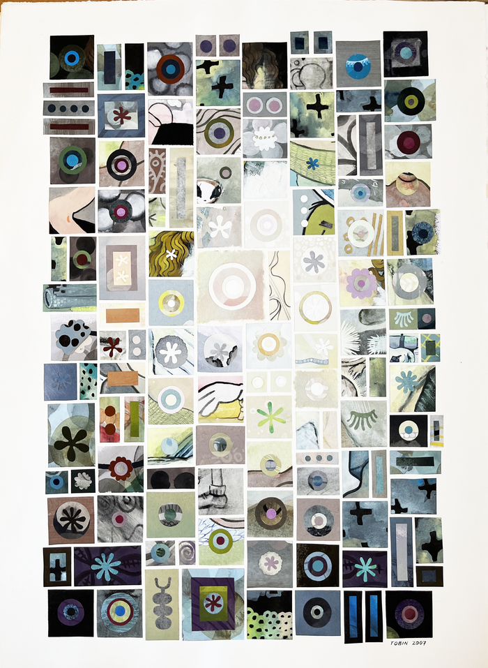 The Road I've Traveled — Original Artwork by Nancy Tobin - Painted Paper Collage